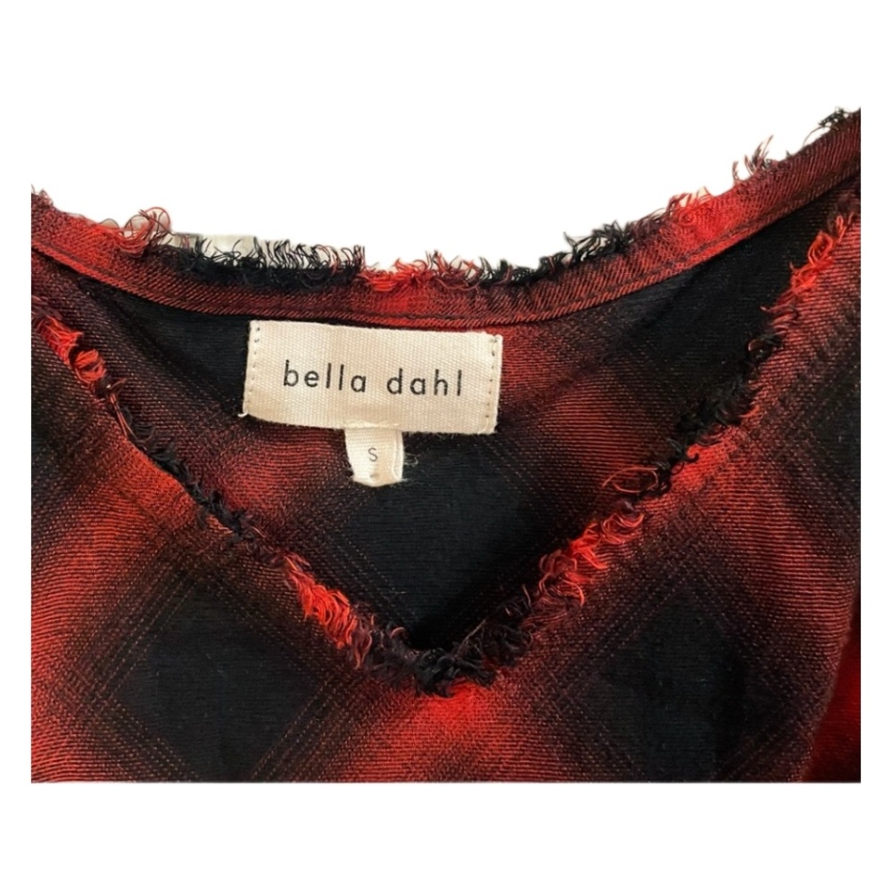 Bella Dahl Buffalo Print Tank with Raw Edge Detail - Picture 5 of 5